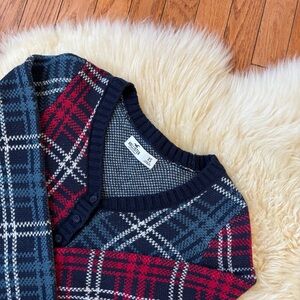 Hollister Plaid Cardigan Sweater